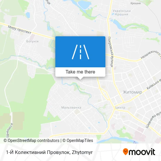 Карта 1-Й Колективний Провулок