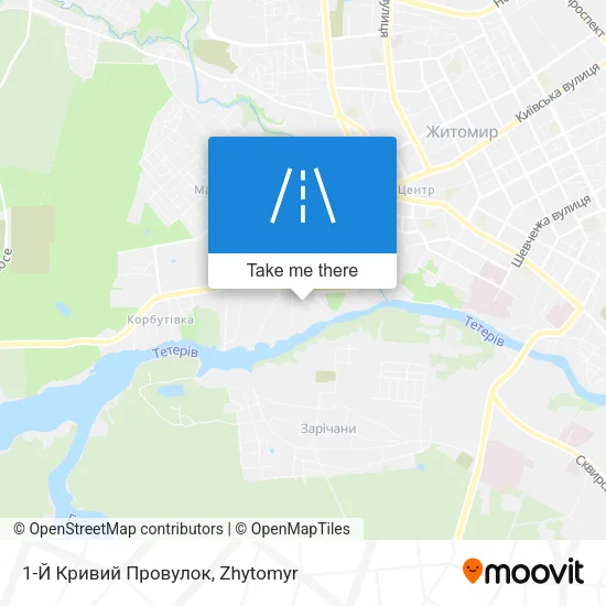 Карта 1-Й Кривий Провулок