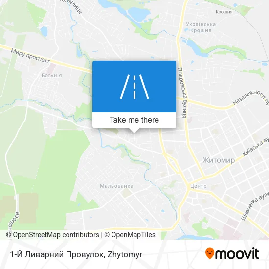 Карта 1-Й Ливарний Провулок