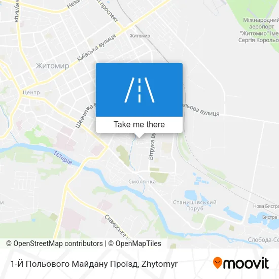 Карта 1-Й Польового Майдану Проїзд