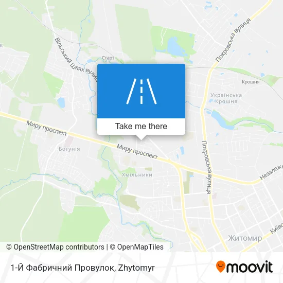 Карта 1-Й Фабричний Провулок