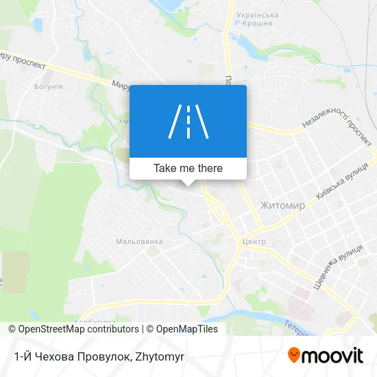 Карта 1-Й Чехова Провулок