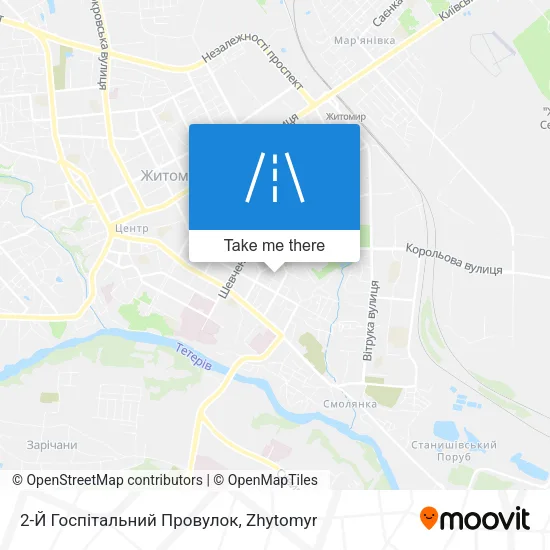 Карта 2-Й Госпітальний Провулок