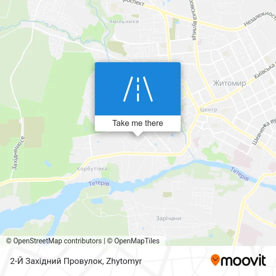 Карта 2-Й Західний Провулок