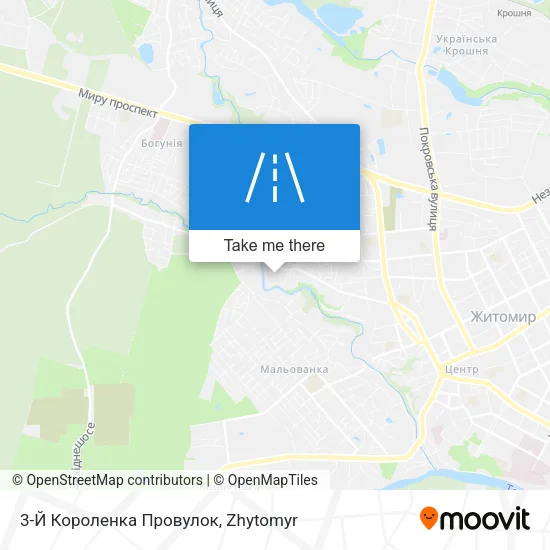 Карта 3-Й Короленка Провулок