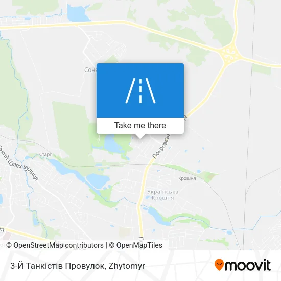 Карта 3-Й Танкістів Провулок