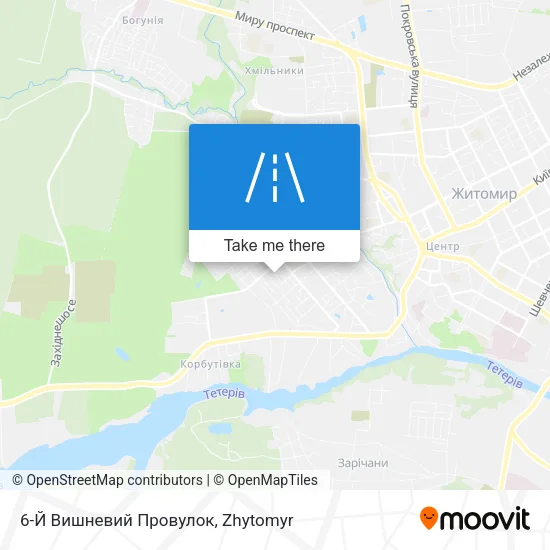 Карта 6-Й Вишневий Провулок