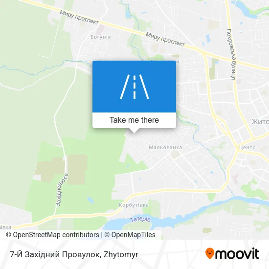 Карта 7-Й Західний Провулок