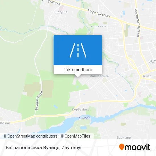 Карта Багратіонівська Вулиця