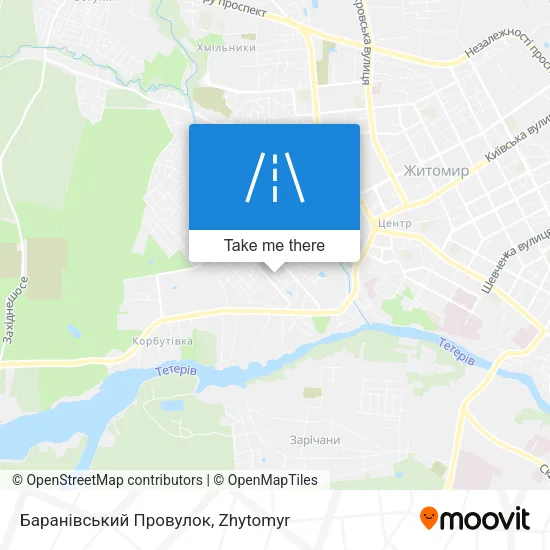 Карта Баранівський Провулок