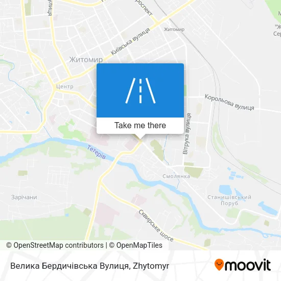 Карта Велика Бердичівська Вулиця
