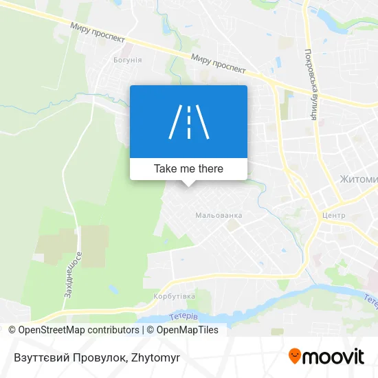 Карта Взуттєвий Провулок