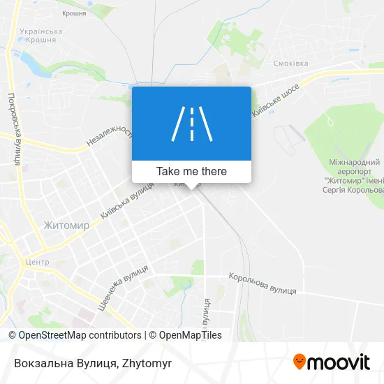 Карта Вокзальна Вулиця