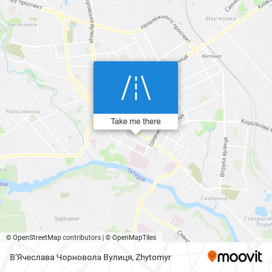 В’Ячеслава Чорновола Вулиця map