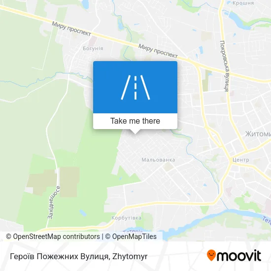 Карта Героїв Пожежних Вулиця
