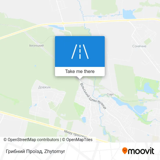 Карта Грибний Проїзд