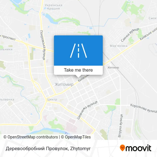 Карта Деревообробний Провулок