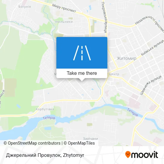 Карта Джерельний Провулок