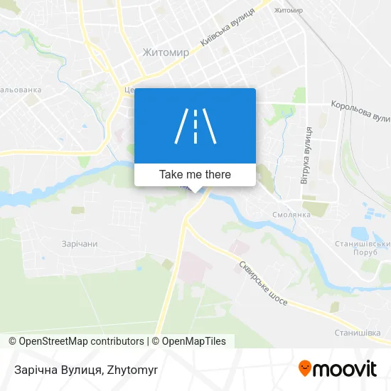 Карта Зарічна Вулиця