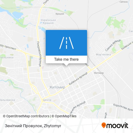 Зенітний Провулок map