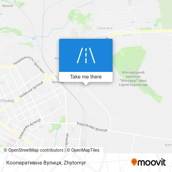 Карта Кооперативна Вулиця