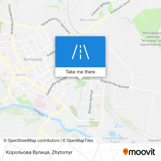 Карта Корольова Вулиця