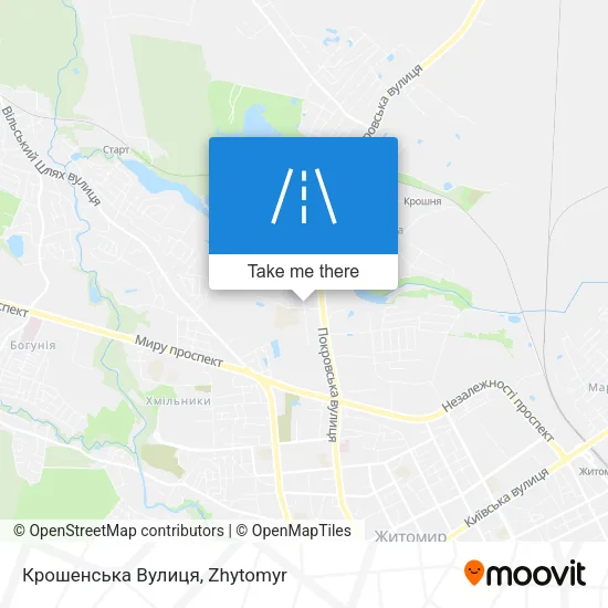 Карта Крошенська Вулиця