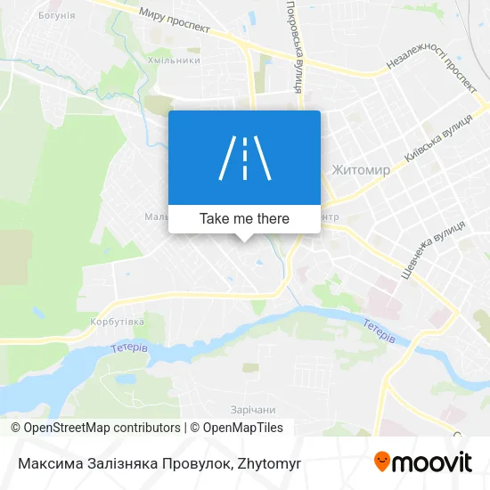 Карта Максима Залізняка Провулок