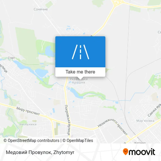 Карта Медовий Провулок