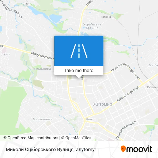 Карта Миколи Сціборського Вулиця