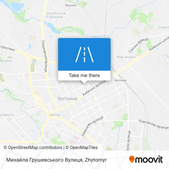 Карта Михайла Грушевського Вулиця