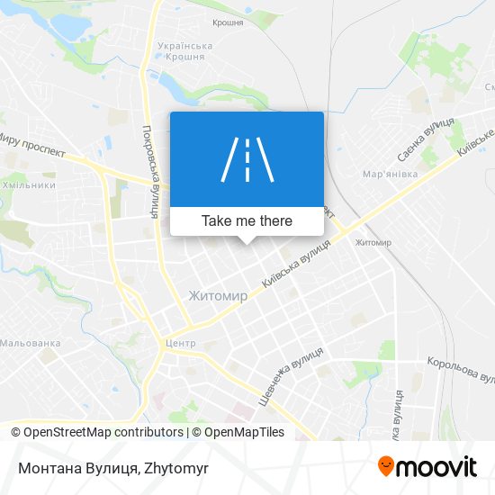 Монтана Вулиця map