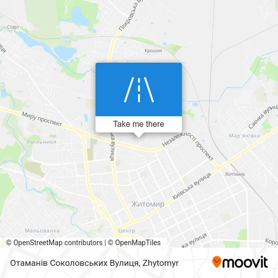 Карта Отаманів Соколовських Вулиця