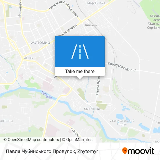 Карта Павла Чубинського Провулок