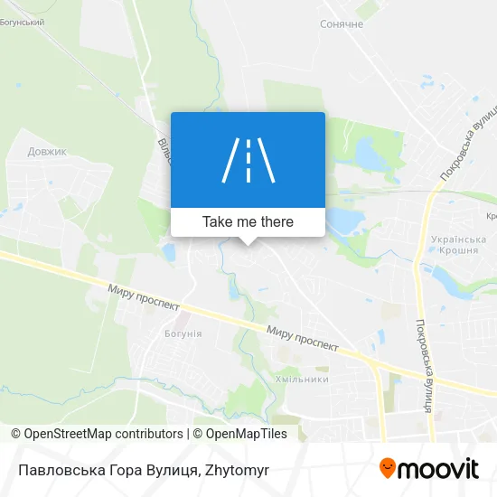 Карта Павловська Гора Вулиця
