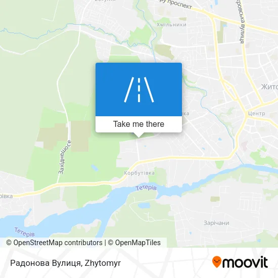 Карта Радонова Вулиця