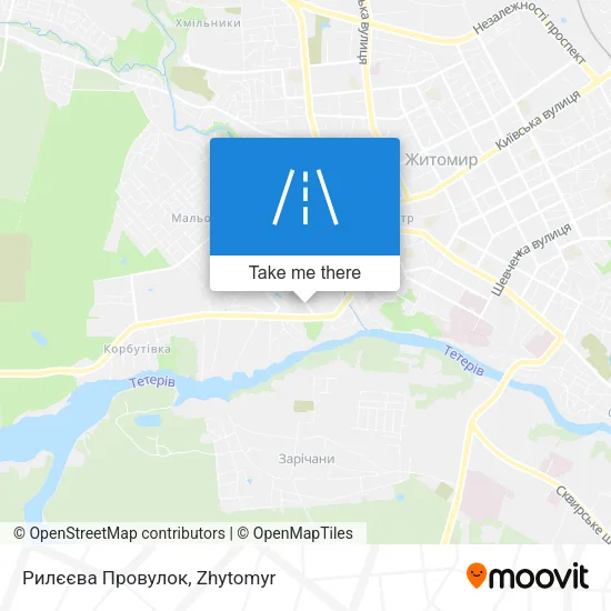 Карта Рилєєва Провулок