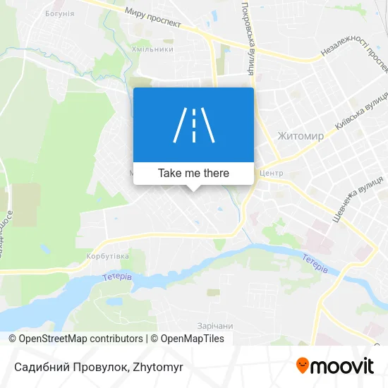 Карта Садибний Провулок