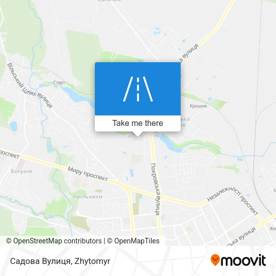 Карта Садова Вулиця
