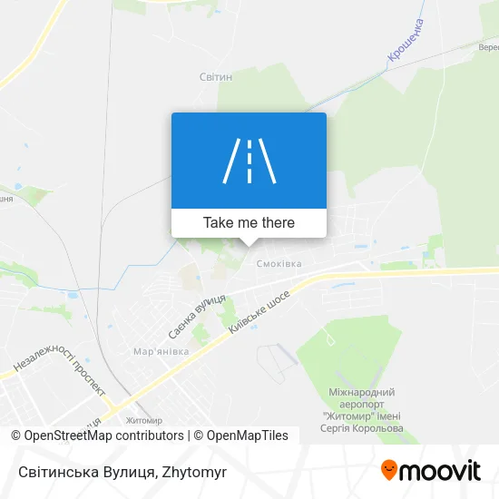 Карта Світинська Вулиця