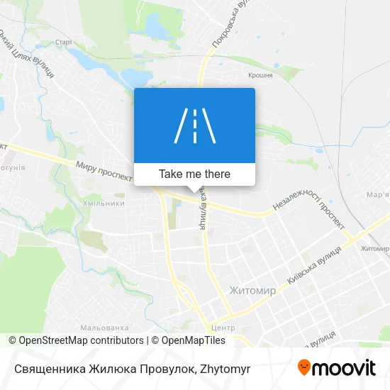Карта Священника Жилюка Провулок