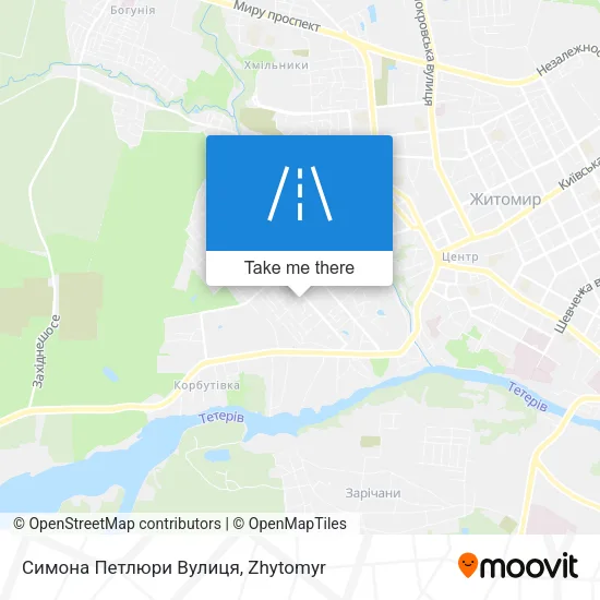 Карта Симона Петлюри Вулиця
