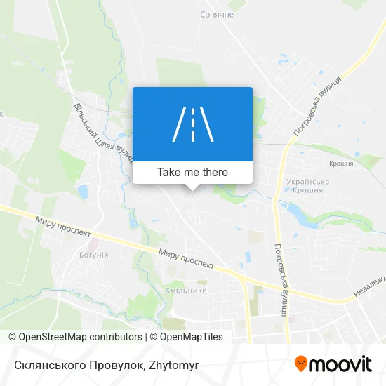 Карта Склянського Провулок