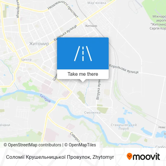 Карта Соломії Крушельницької Провулок
