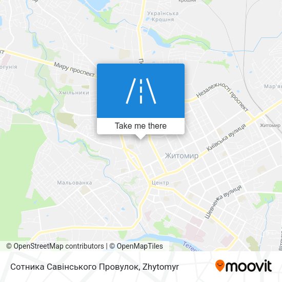 Карта Сотника Савінського Провулок