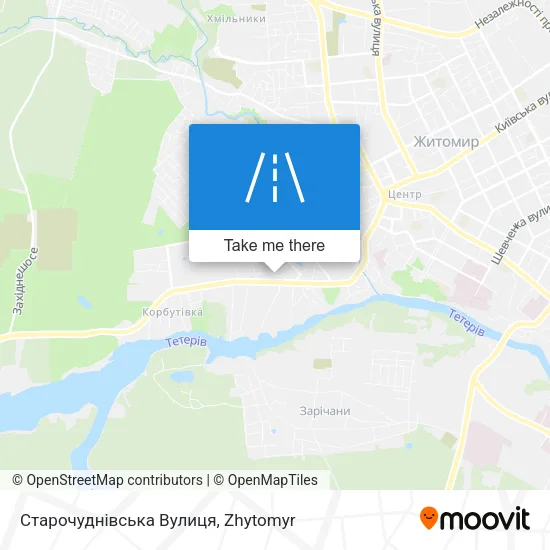 Карта Старочуднівська Вулиця