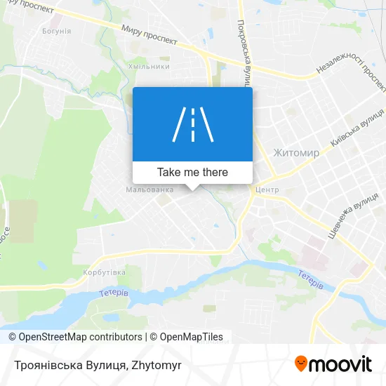 Карта Троянівська Вулиця
