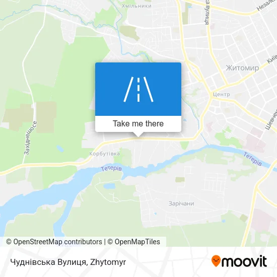 Карта Чуднівська Вулиця