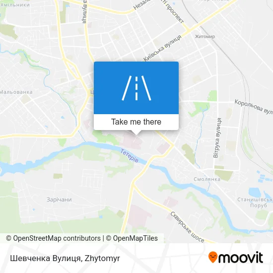 Карта Шевченка Вулиця