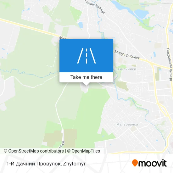 Карта 1-Й Дачний Провулок